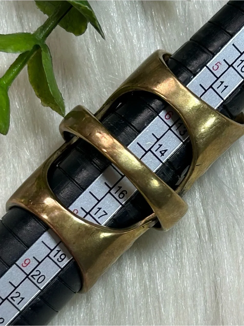 Open statement Brass tone ring